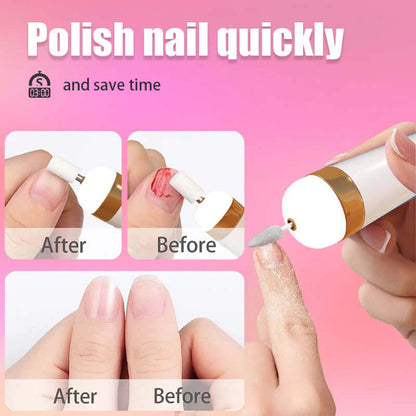 Appareil électrique de soin des ongles 5 en 1 - Kit de manucure avec lumière LED