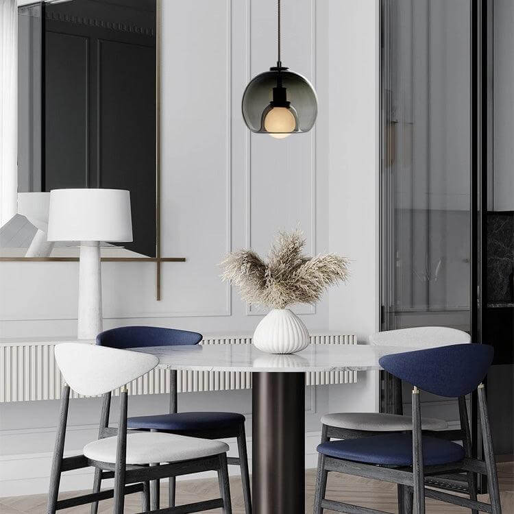 Moderne Pendelleuchte - Metall & Glas