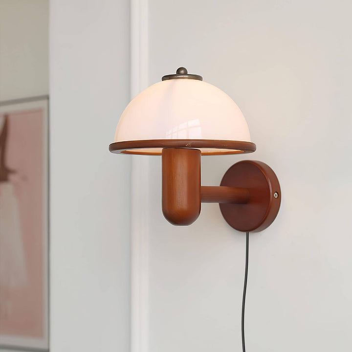 Pilz Design Wandleuchte Holz Modern
