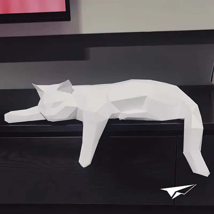 Moderne Katzenfigur Luna – Skulptur Deko Figur