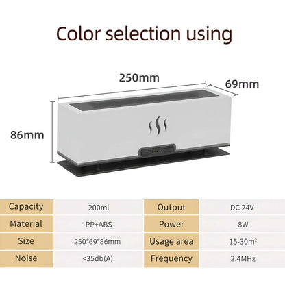 3-in-1 Aroma Diffuser Luftbefeuchter mit Flammenlicht