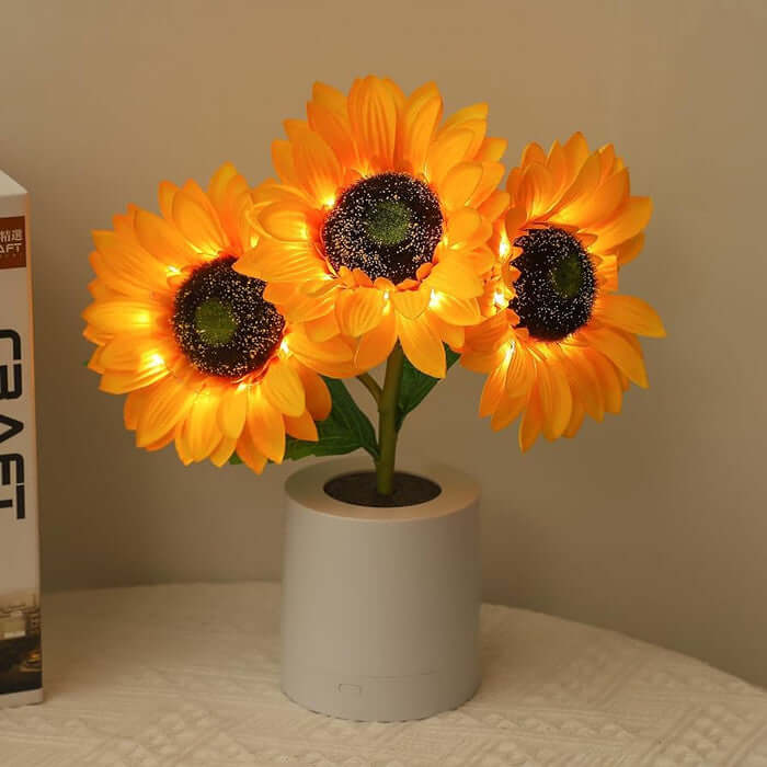LED Sonnenblumenlampe Stimmungslicht Dekoleuchte
