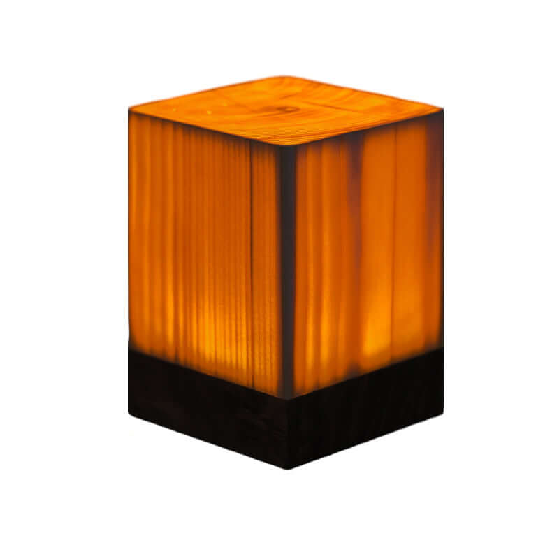 LED Tischlampe Holzoptik Akku & Touch