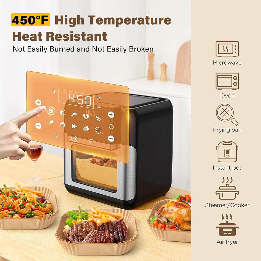 Einweg-Airfryer-Papierformen, antihaftbeschichtet