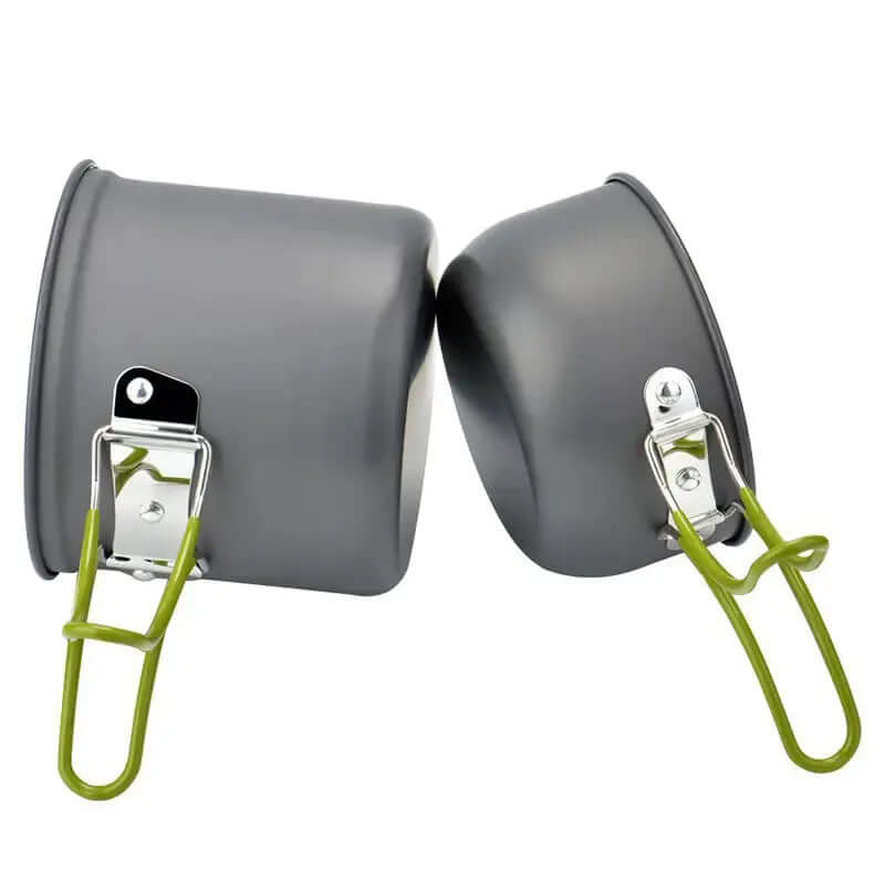 Batterie de cuisine de camping 6 pièces avec couverts