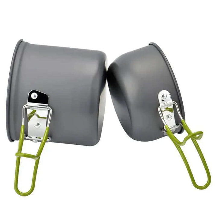 Batterie de cuisine de camping 6 pièces avec couverts