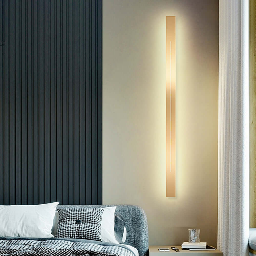 Moderne LED Wandleuchte Gold Schwarz Innen