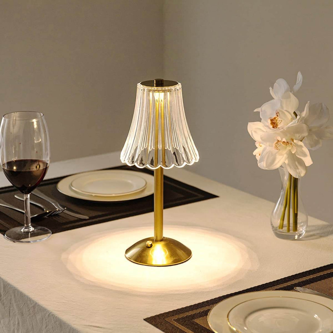 Lampe de table LED rétro rechargeable par USB à intensité variable