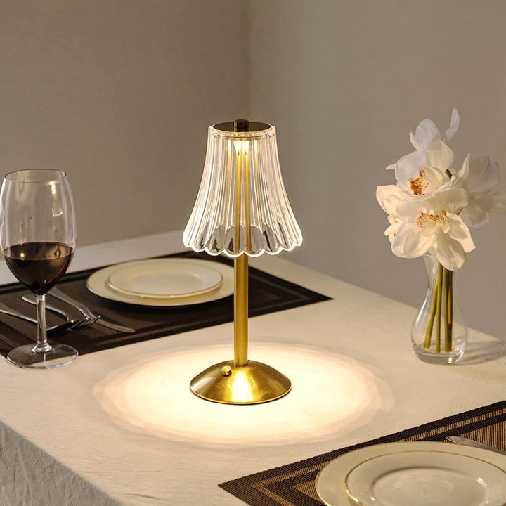 Lampe de table LED rétro rechargeable par USB à intensité variable