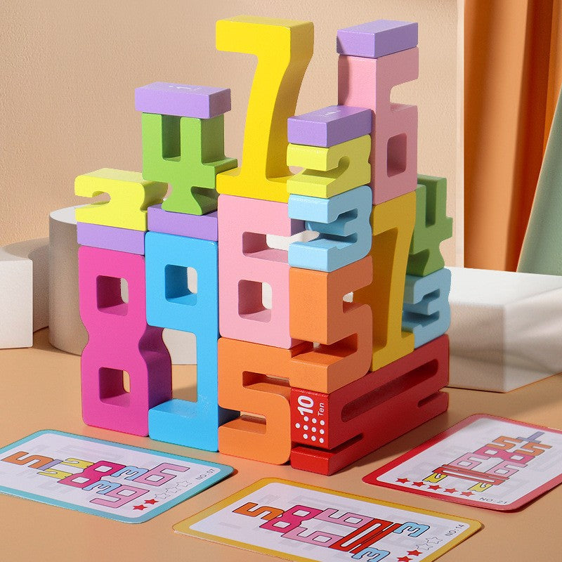 Bunte pädagogische Matheblöcke für Kinder, die das Lernen mit Farben und Formen spielerisch fördern.