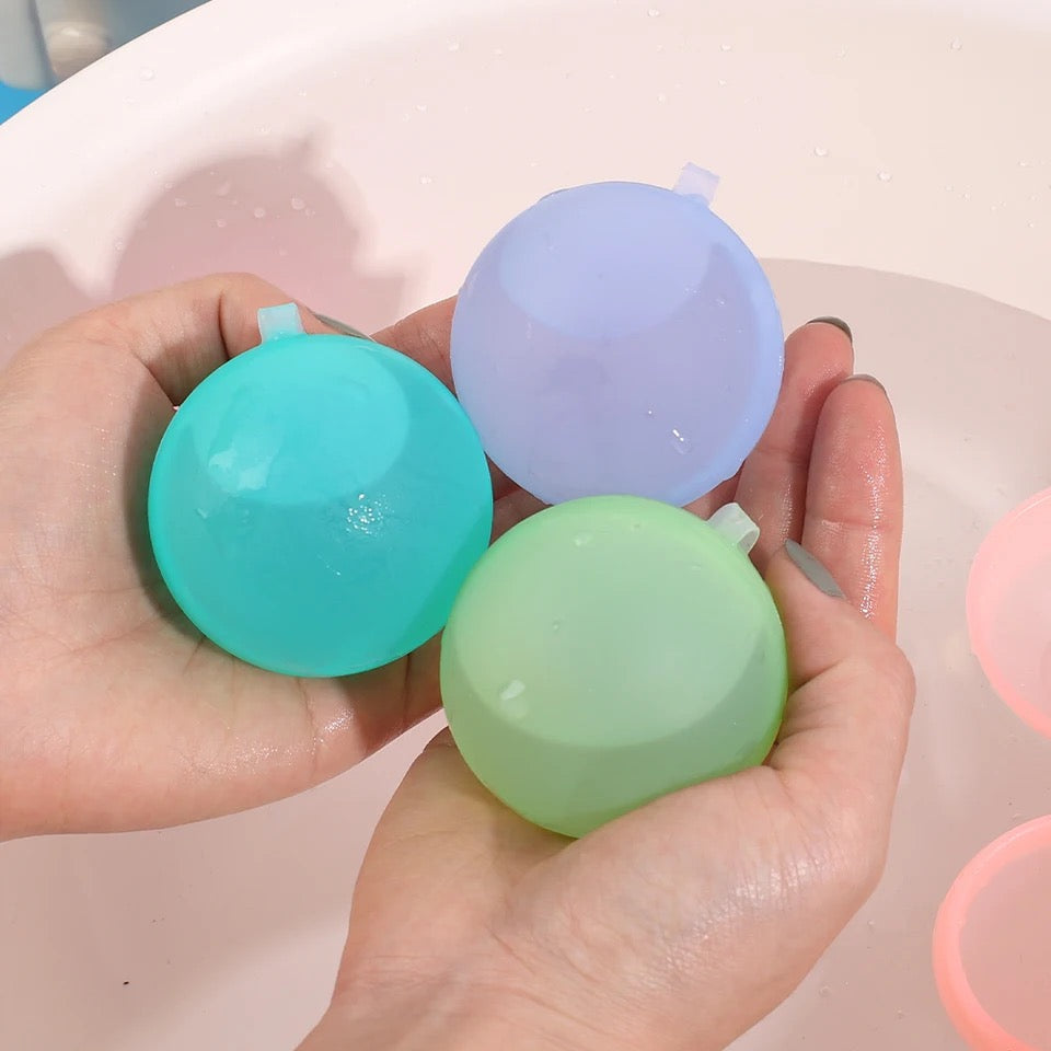 Bunte, wiederverwendbare Wasserbomben für Kinder, umweltfreundlich, robust, ideal für Sommer, leicht zu befüllen.