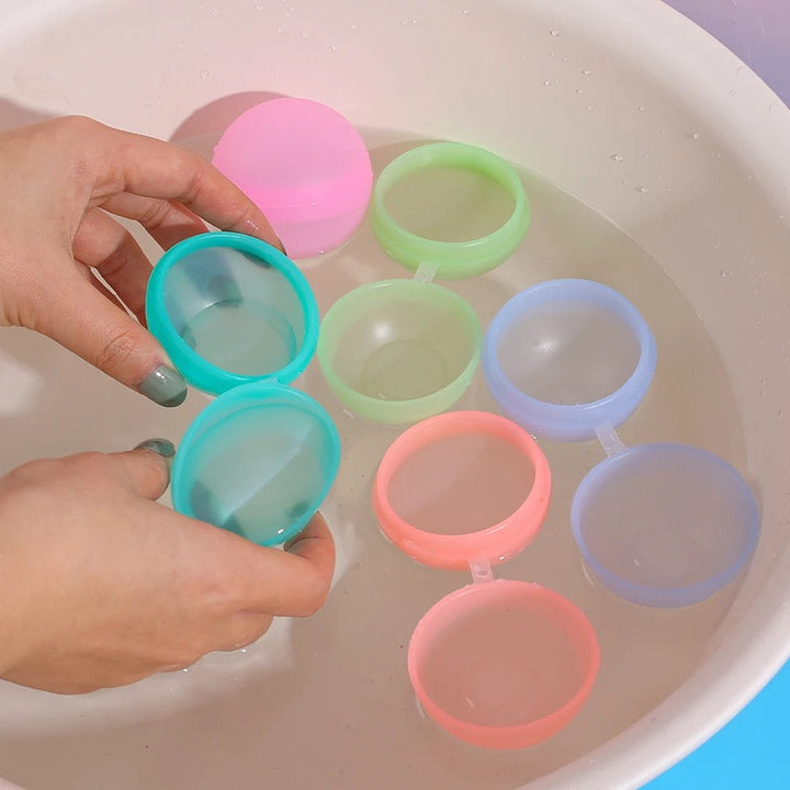 Bunte, wiederverwendbare Wasserbomben für Kinder, umweltfreundlich, robust, ideal für Sommer, leicht zu befüllen.
