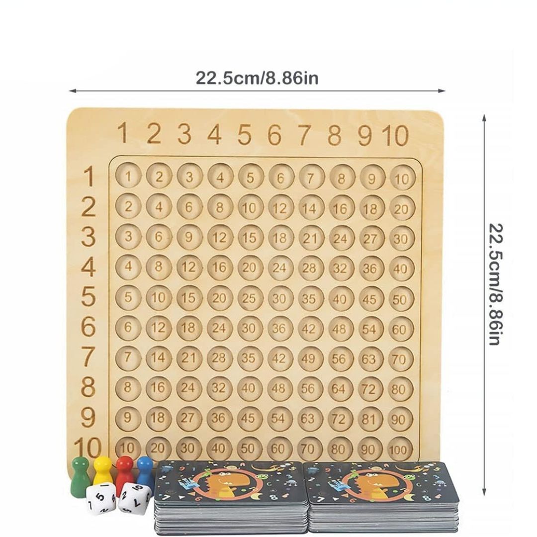 "Buntes Montessori Zahlenspiel aus Holz mit Zahlenchips, fördert mathematisches Verständnis und Feinmotorik bei Kindern."