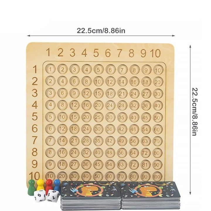 "Buntes Montessori Zahlenspiel aus Holz mit Zahlenchips, fördert mathematisches Verständnis und Feinmotorik bei Kindern."