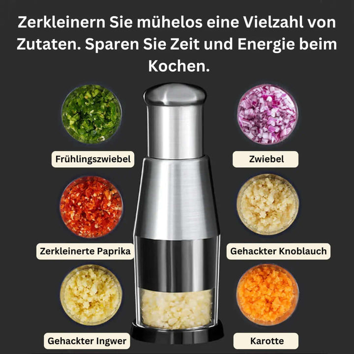 Edelstahl Gemüse- & Knoblauchhacker