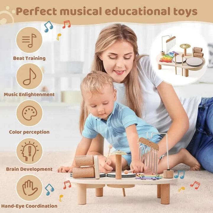 Holzbrettspielzeug Musikstation - Kreativspielzeug für Kinder
