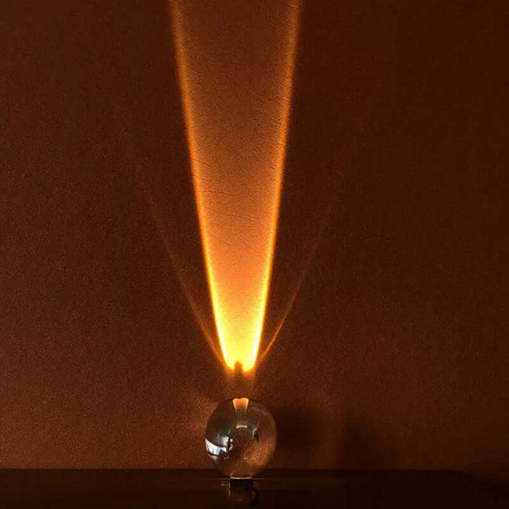 Kristall Nachttischlampe mit Sternenhimmel Projektor