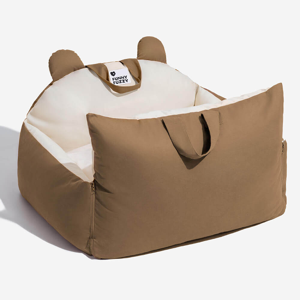 Panier de voiture sécurisé pour chien avec coussin de protection