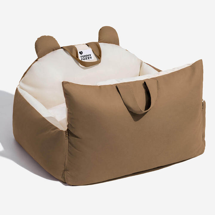 Panier de voiture sécurisé pour chien avec coussin de protection