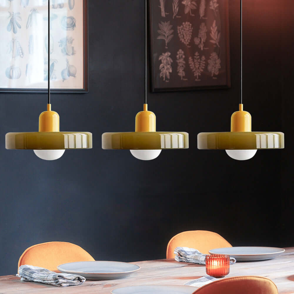 Lampe suspendue Bauhaus à 3 têtes