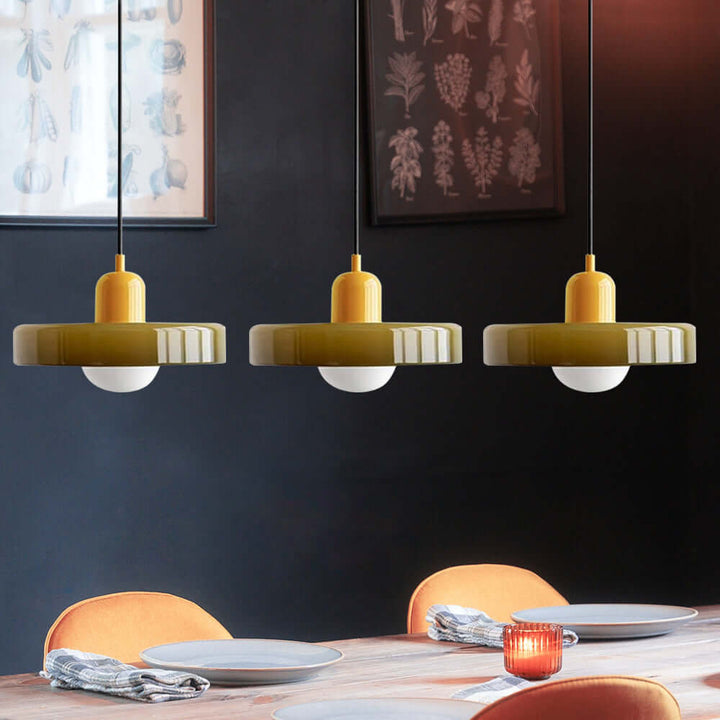 Lampe suspendue Bauhaus à 3 têtes