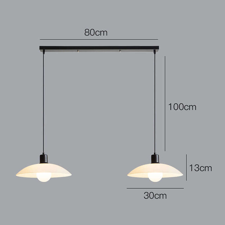 Minimalistische Pendelleuchte Weißglas