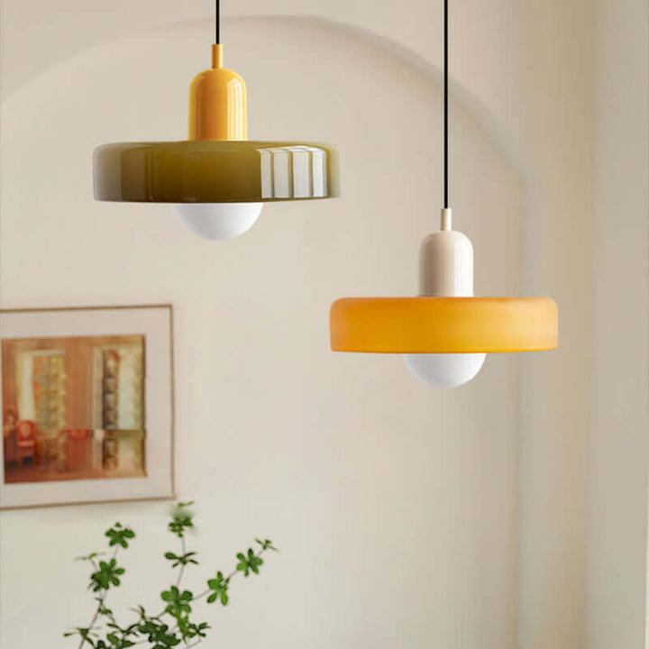 Bunte Glas-Hängelampe - Modernes Design