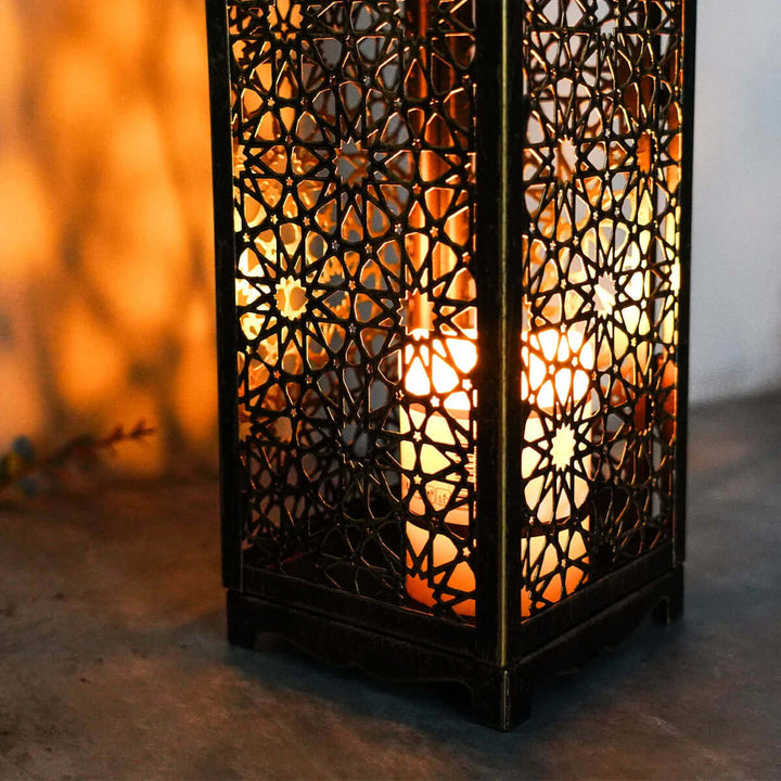 Vintage Windlicht Metall Kerzenhalter Deko