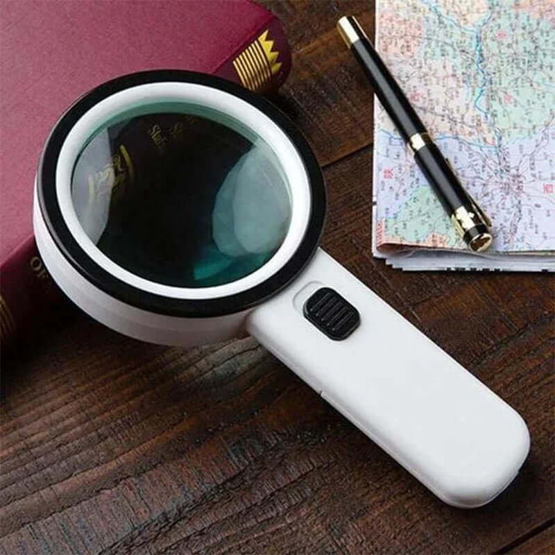 Lampe loupe LED 30x avec loupe
