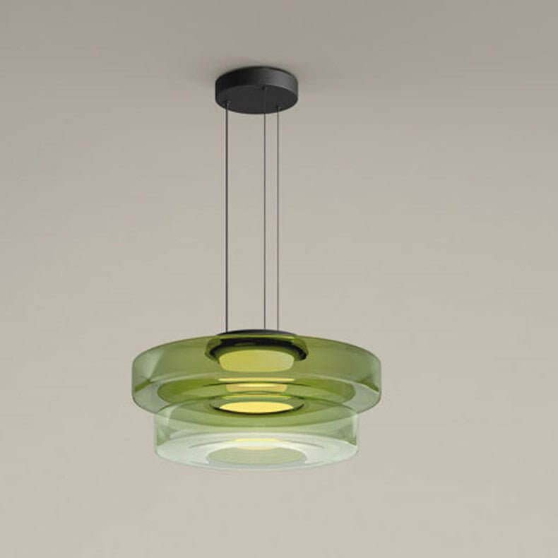 Moderne Glas-Hängeleuchte im Bauhaus-Stil