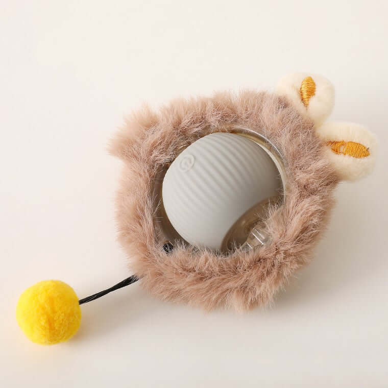 Balle interactive pour chat avec queue