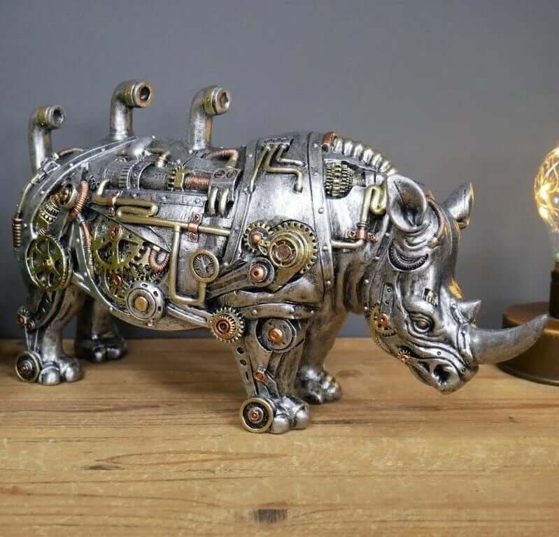 Mechanische Tier-Skulpturen im Steampunk Stil