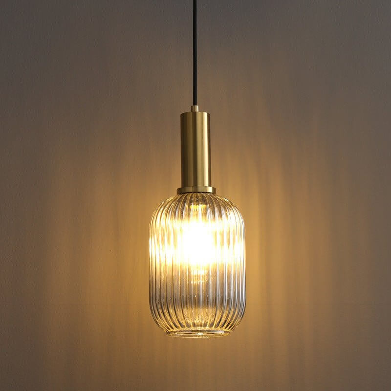 Lampe à suspension rétro en verre coloré