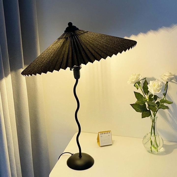 Designer Tischlampe Metall Modern Wellenförmig