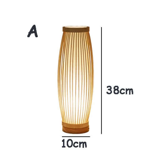 Japanische Tischlampe Bambus Zen Dekor