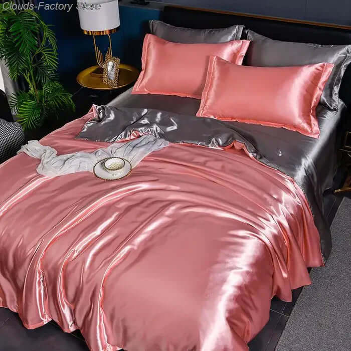 Satin Bettbezug Set - Luxuriös & Weich
