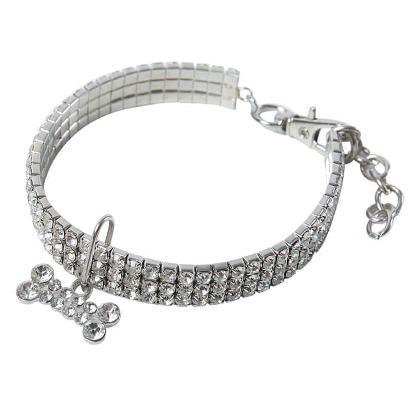 Collier scintillant pour animaux de compagnie avec strass