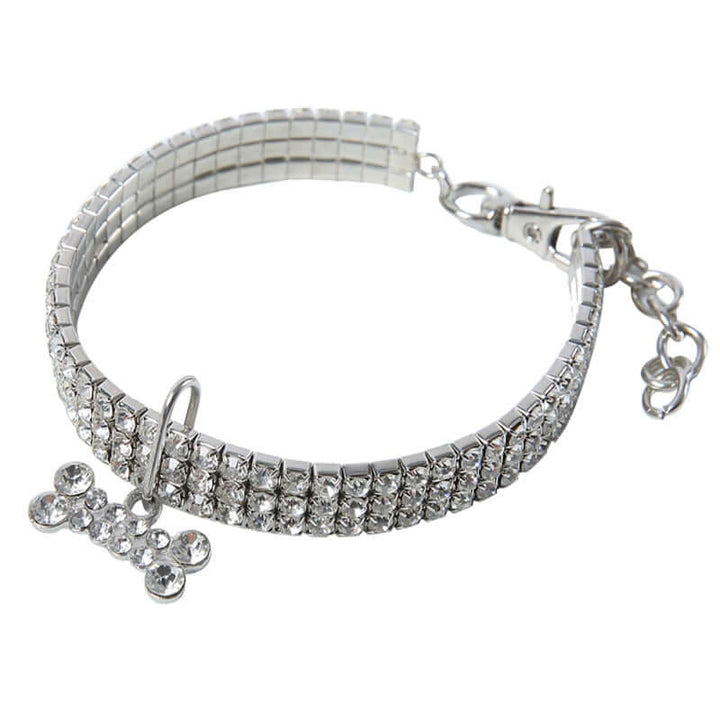 Collier scintillant pour animaux de compagnie avec strass