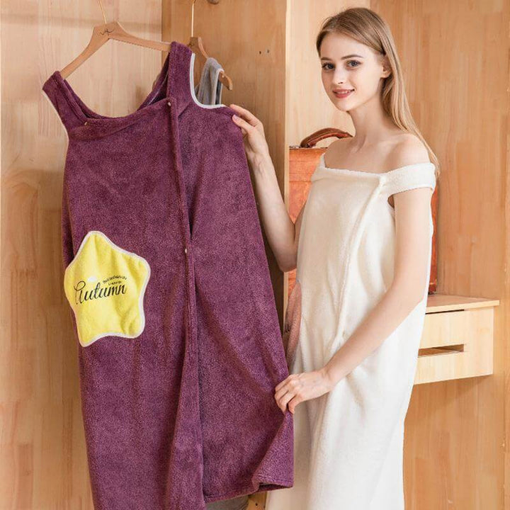 Peignoir en microfibre pour femme à séchage rapide