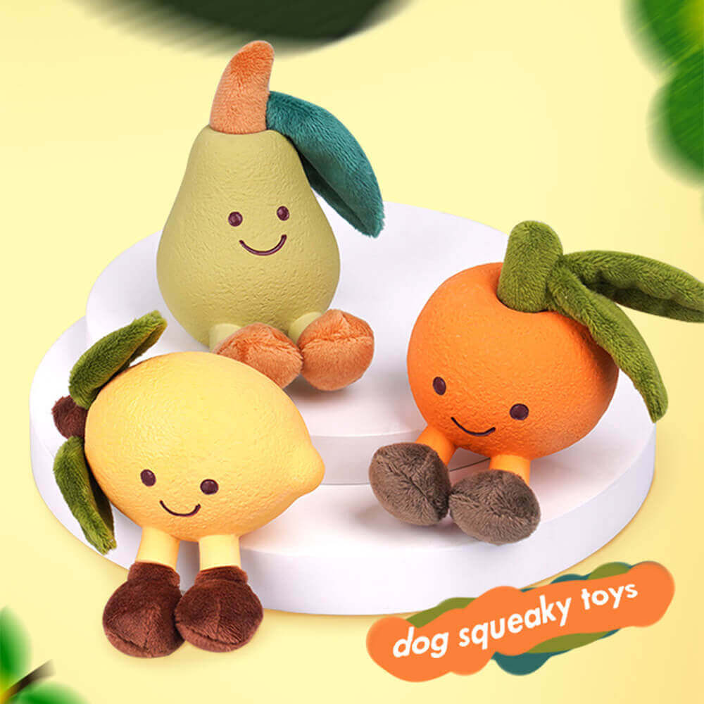 Jouet couineur pour chien - jouet aux fruits