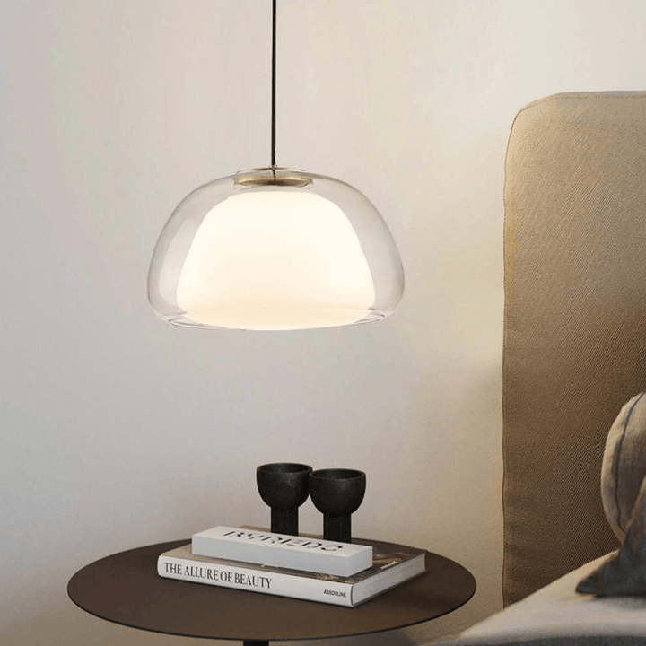 Moderne Milchglas Hängeleuchte Jelly
