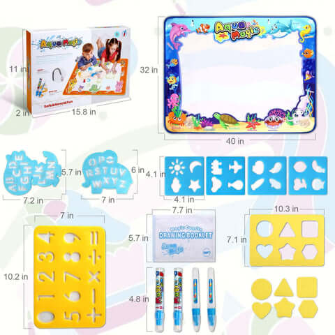 Wassermalmatte für Kinder - Kreative Malunterlage 100x80cm