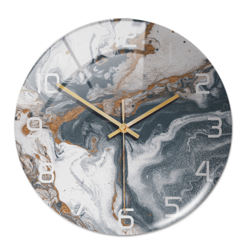 Horloge murale élégante aspect marbre 30 cm