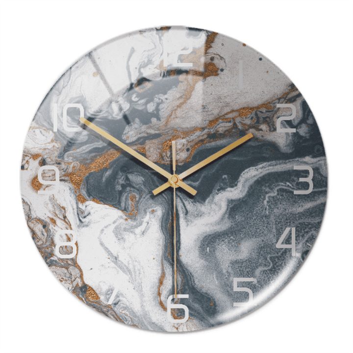 Horloge murale élégante aspect marbre 30 cm