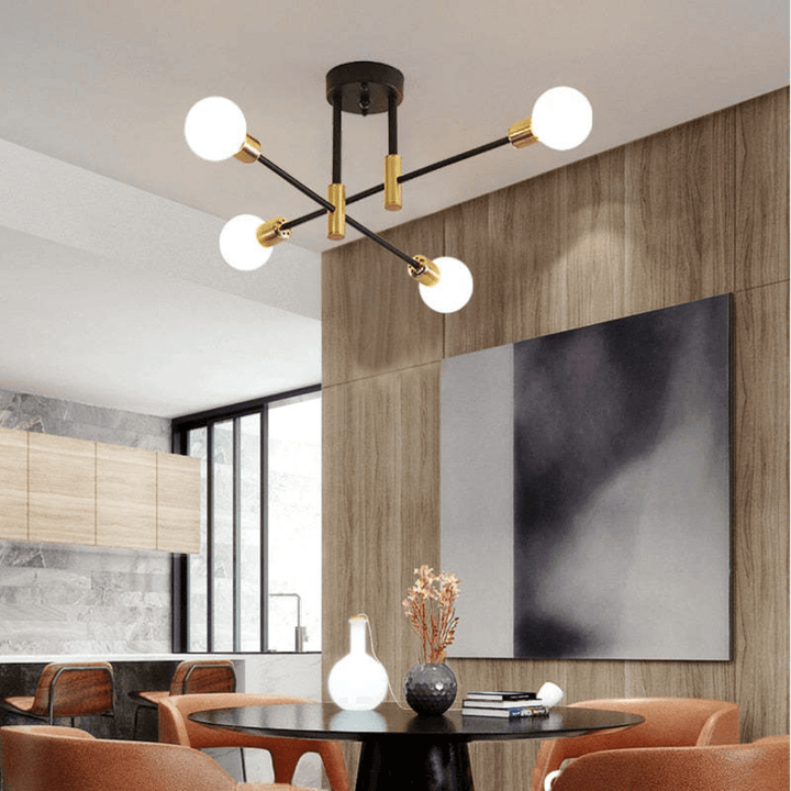Elegante LED-Deckenleuchte Schwarz-Gold