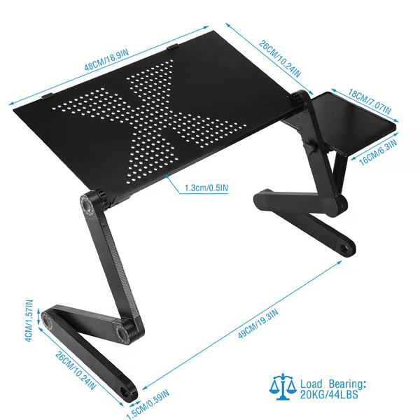 Support ergonomique pour ordinateur portable rotatif à 360° - FlexStand