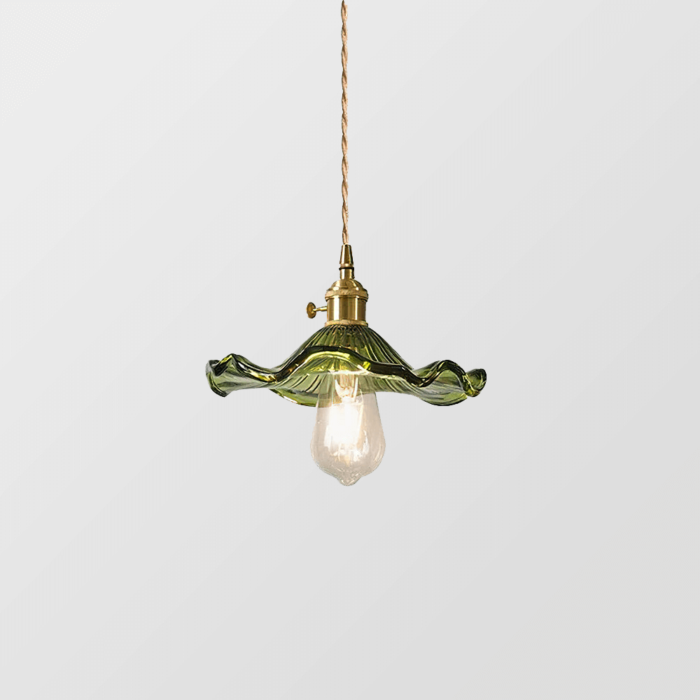 Blumen Pendelleuchte Glas LED
