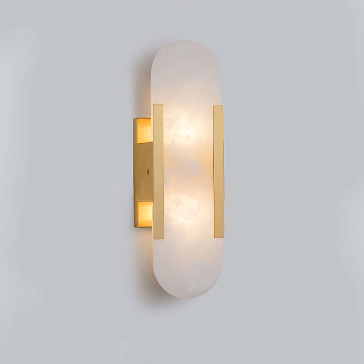 Langgestreckte Alabaster-Wandleuchte