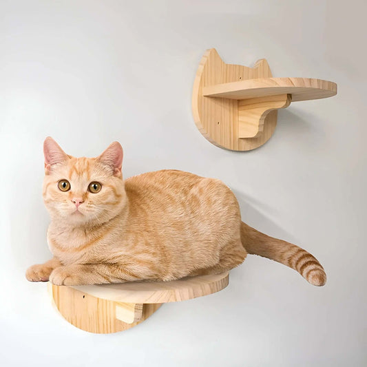 Wandkletterbrett mit Kratzsäule für Katzen