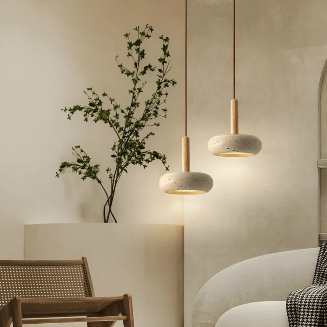 LED Deckenleuchte Retro Design Holzoptik